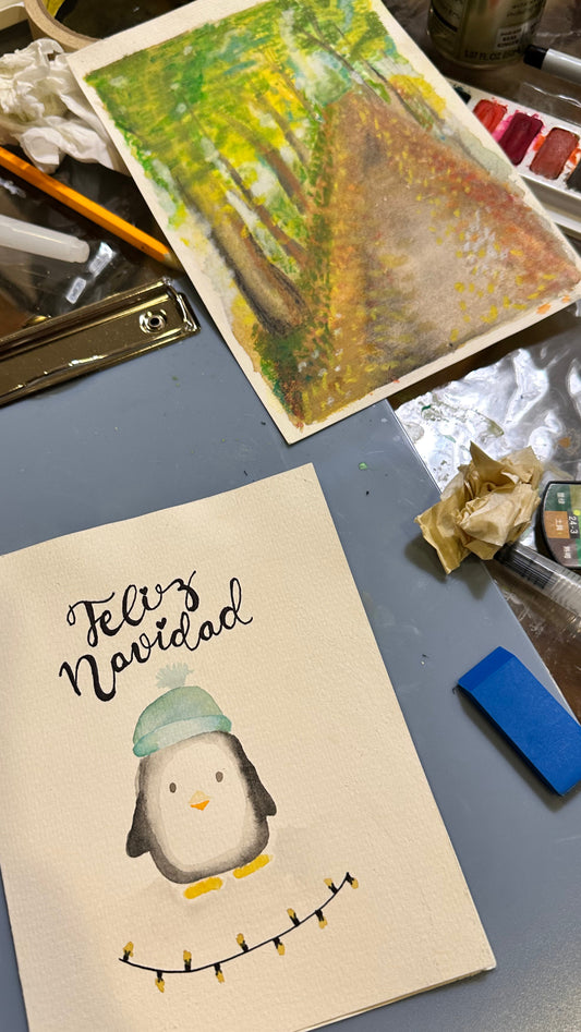 Watercolors Thanksgiving Postcards