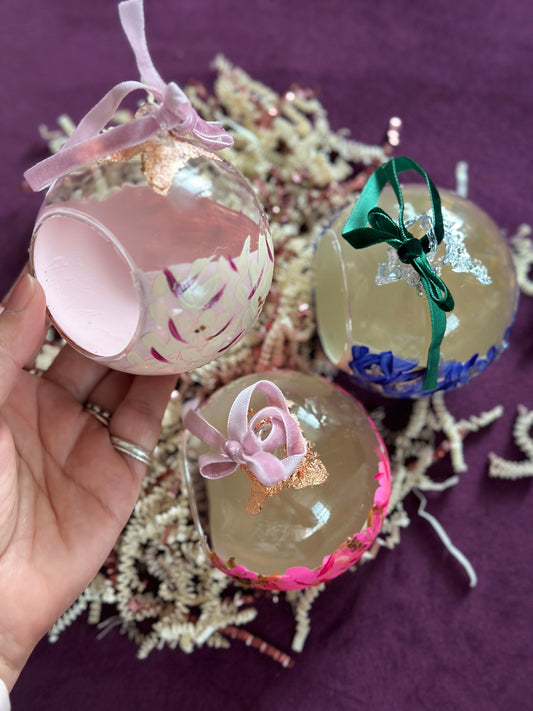 Christmas Glass Ornaments Art Class