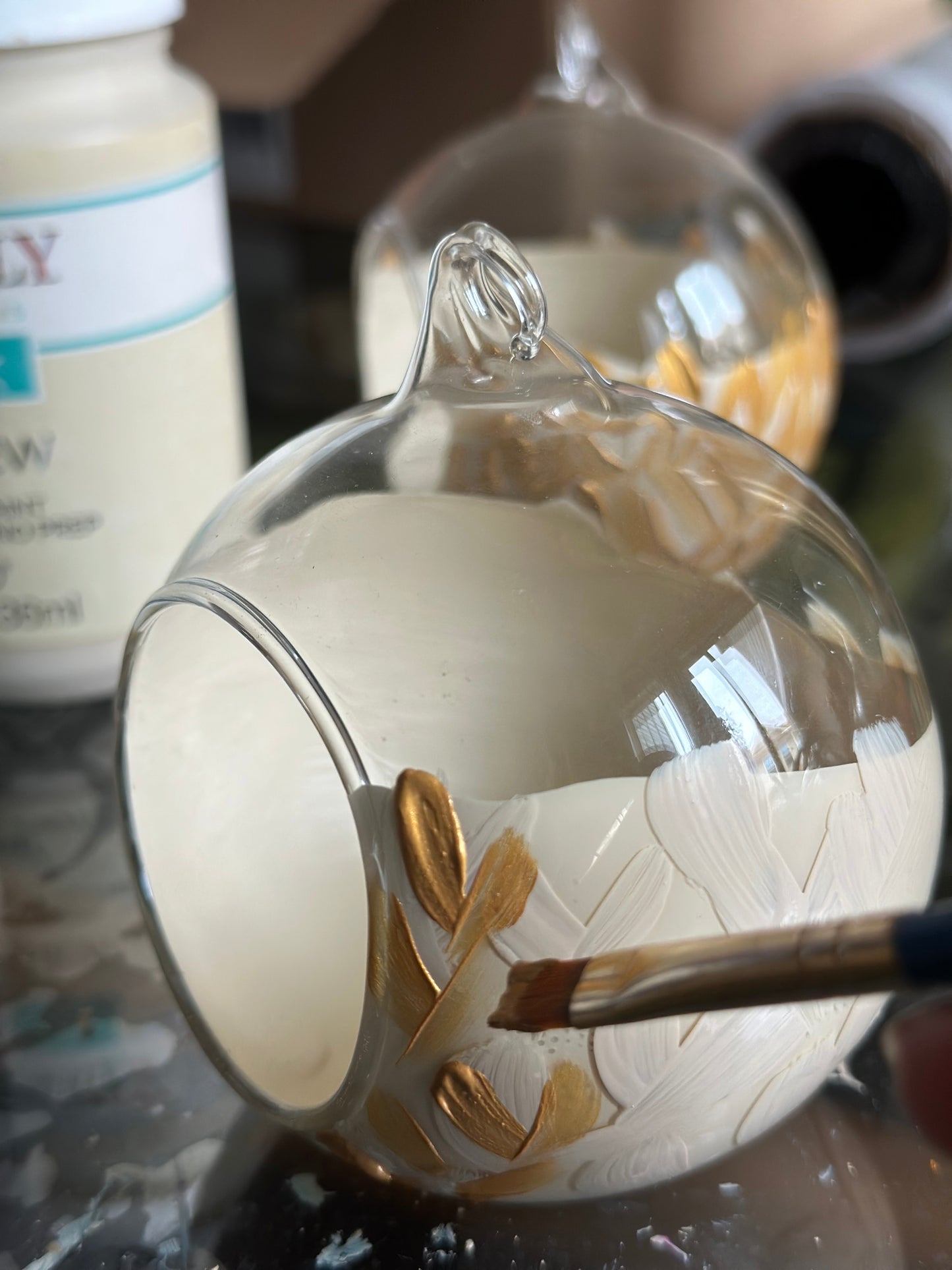 Christmas Glass Ornaments Art Class
