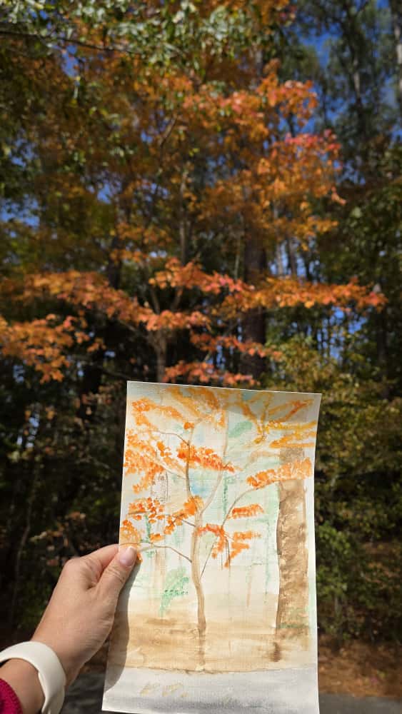 Watercolors in the Lake