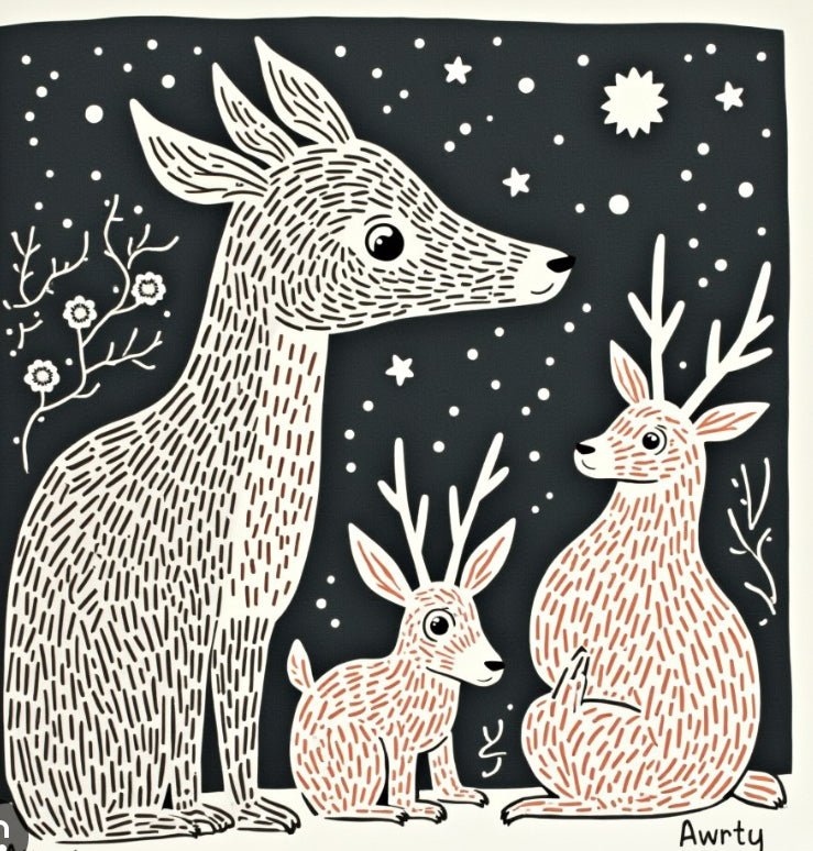 Linocut Printing Christmas Edition