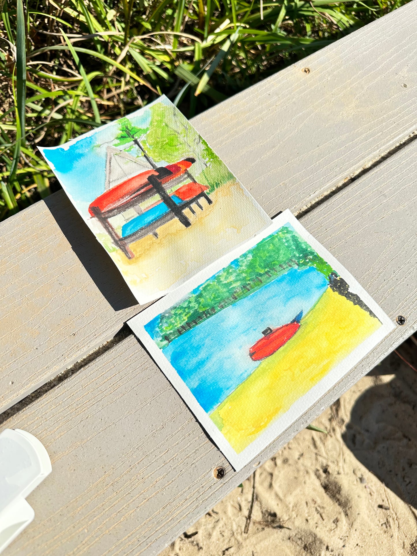 Watercolors in the Lake