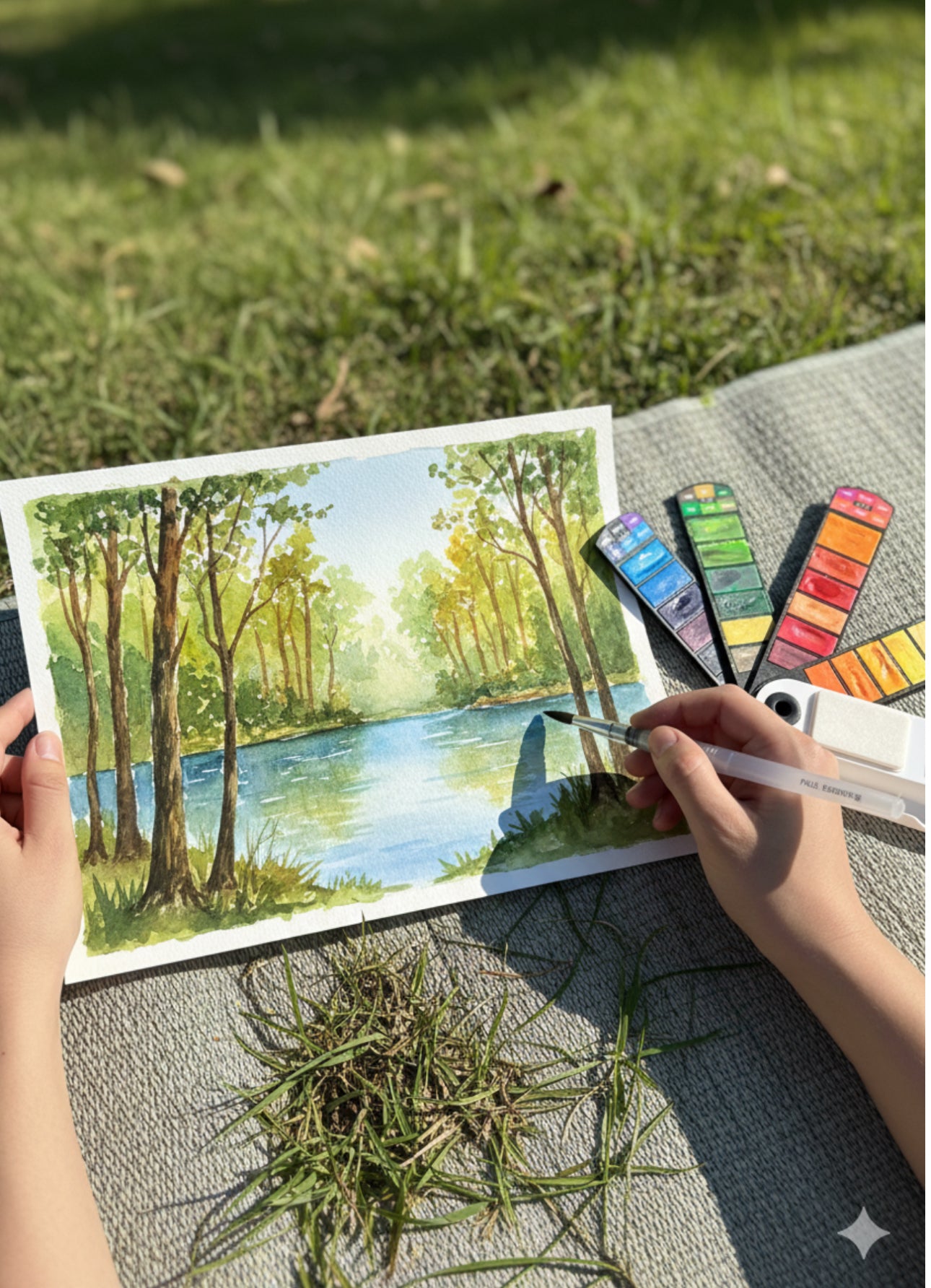 Watercolors in the Lake
