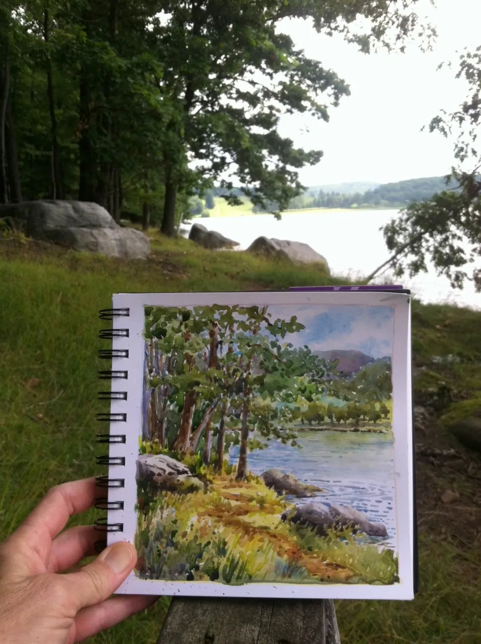 Watercolors in the Lake